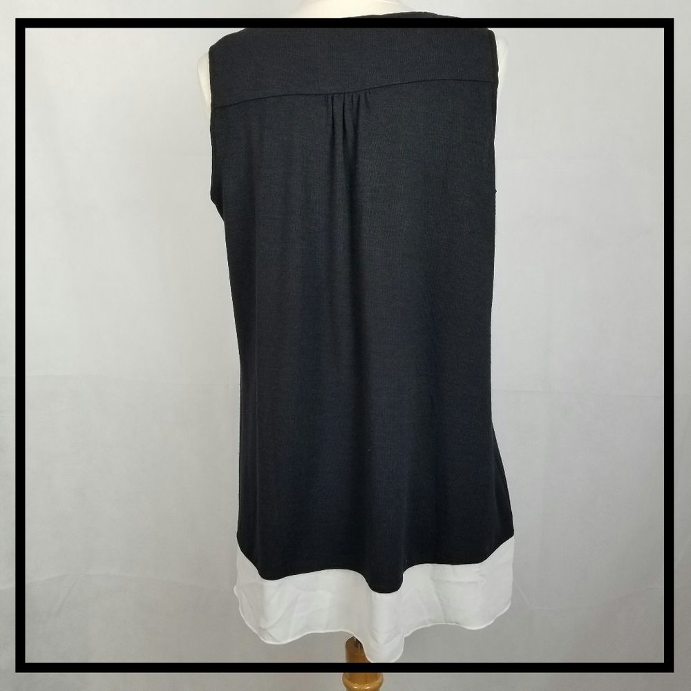 3 PIECE LIZ LANGE, BLACK, CREAM CHIFFON, SIZE M - Picture 5 of 8